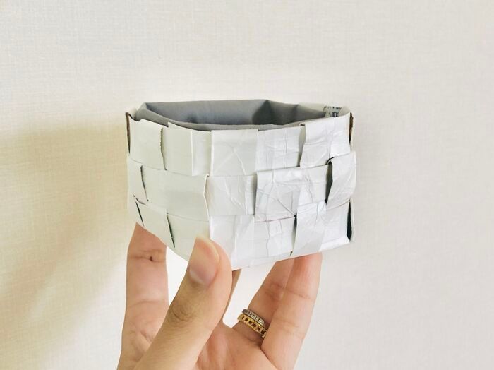 『牛乳パック』を編んでみたら…おしゃれ雑貨に大変身！捨てちゃう前にやってみて♪