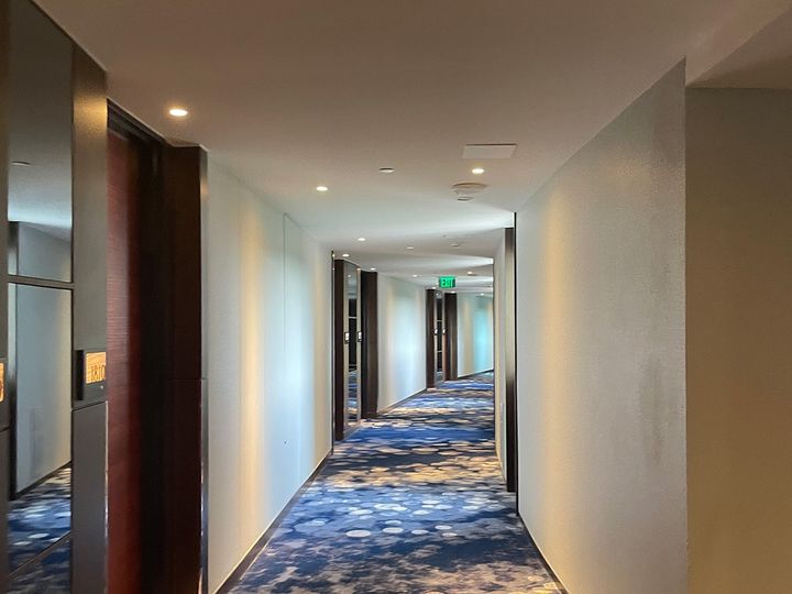 客室に続く廊下