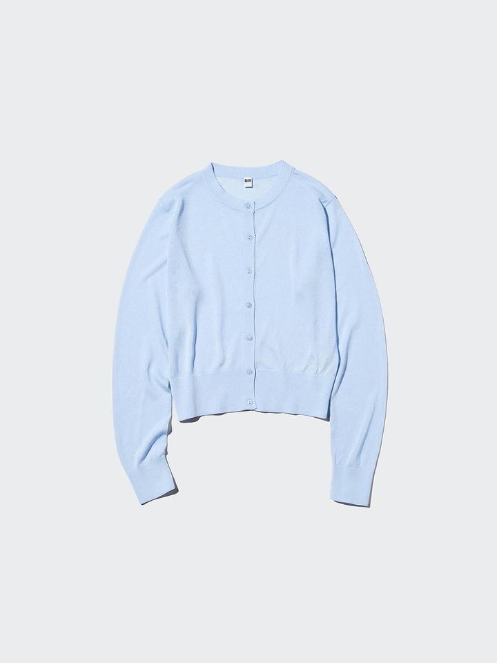 ユニクロのシアークルーネックショートカーディガン