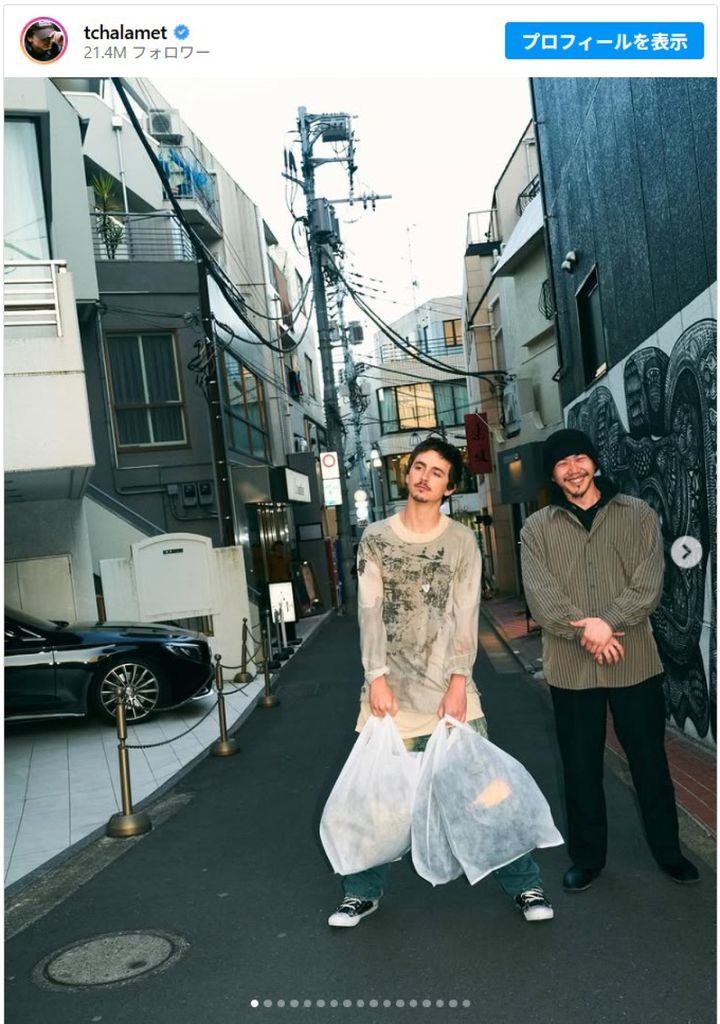 ティモシー・シャラメが来日！ オフショット披露 ※「ティモシー・シャラメ」Instagram width=