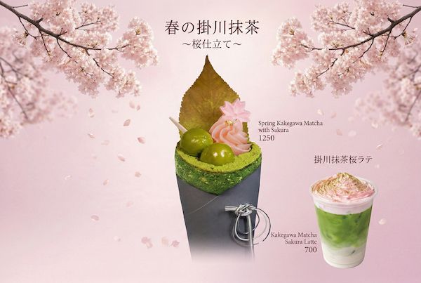 【大阪府大阪市】「浅草茶屋たばねのし 大阪心斎橋店」に春限定のクレープ＆ラテ登場。桜×掛川抹茶！