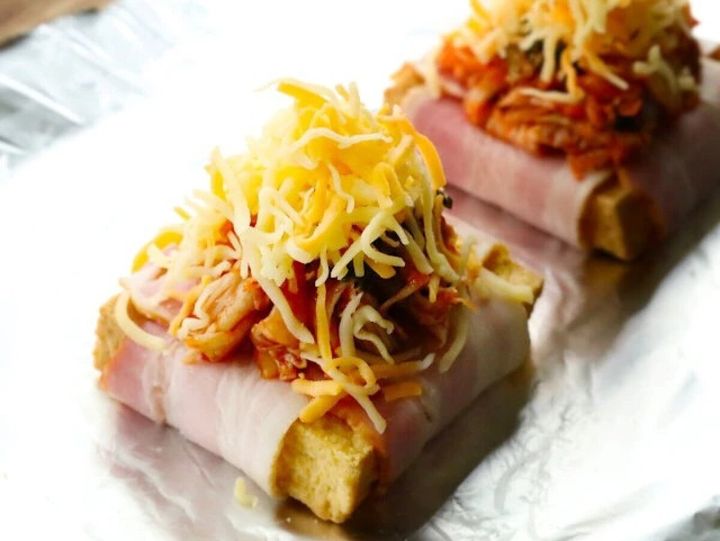 ベーコン巻きキムチ厚揚げ作り方