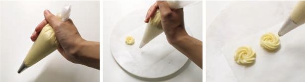 クッキングシートに形を絞る。 （C）きゅうり／KADOKAWA