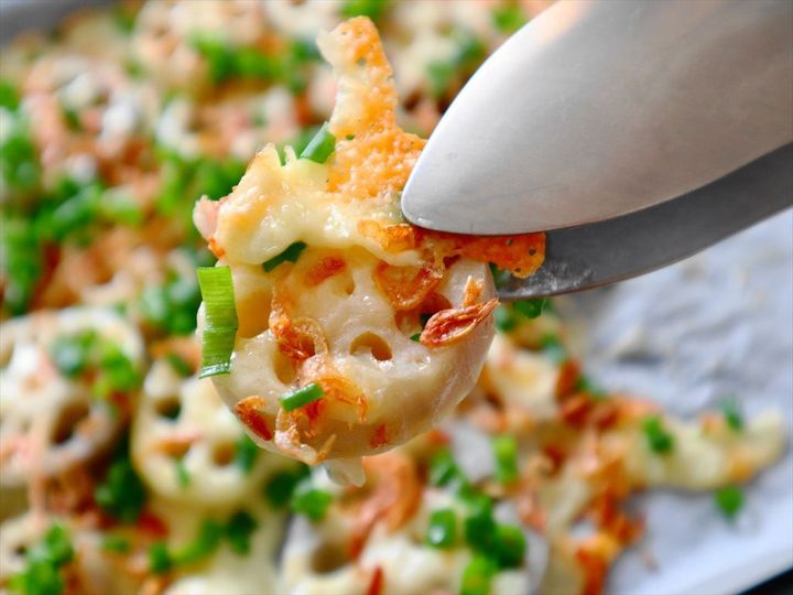 れんこんと干しえびのチーズ焼き