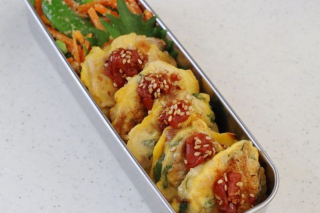 2品弁当の詰め方プロセス