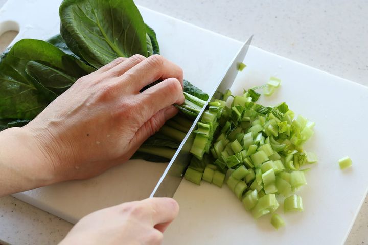 鯖缶と小松菜のそぼろ