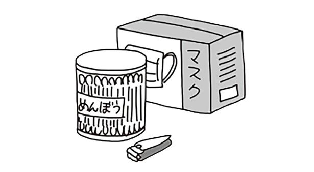 マスクや綿棒 （C）アベナオミ／KADOKAWA