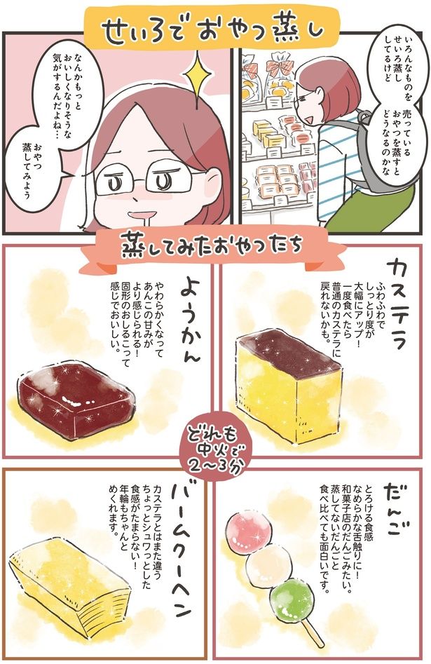 蒸してみたおやつたち (C)ノグチノブコ／KADOKAWA