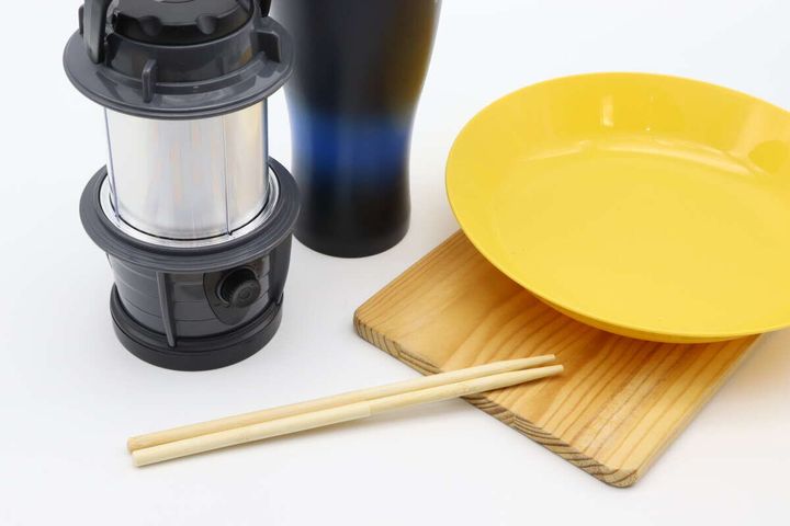 ダイソーつなげて使える竹丸箸アウトドア用