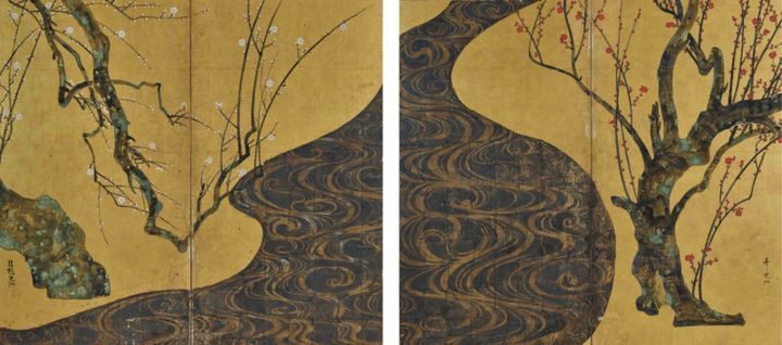国宝 紅白梅図屏風 尾形光琳 江戸時代（18 世紀）