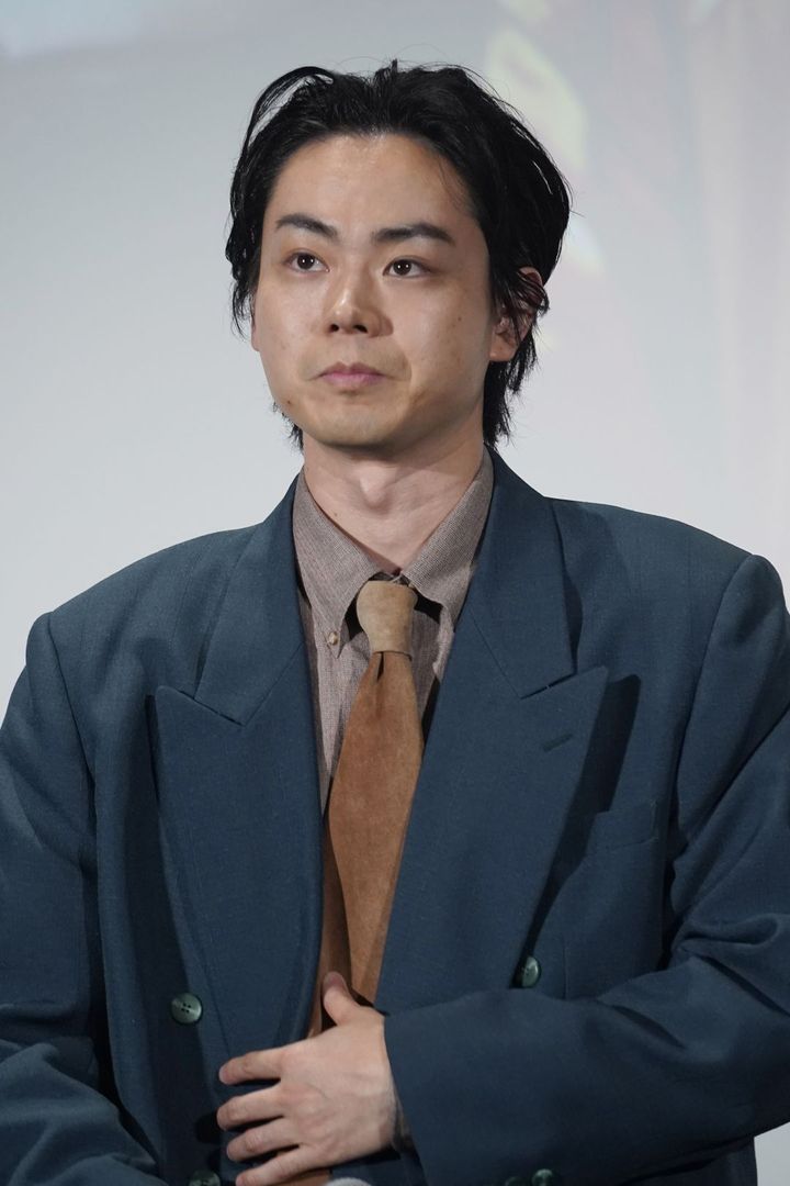 ドラマ「もしもこの世が舞台なら、楽屋はどこにあるのだろう」完成披露試写会に登壇した菅田将暉（「豊臣兄弟！」竹中半兵衛役）、東京都千代田区、2025年9月21日