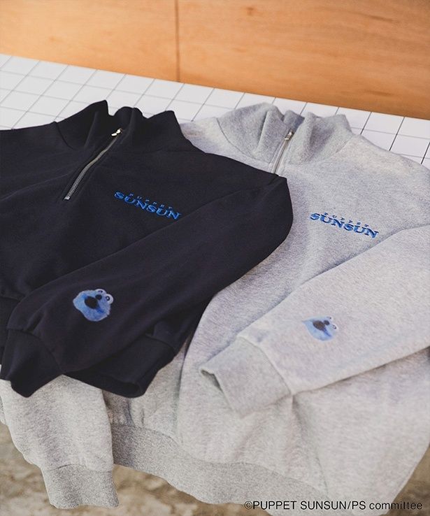 別注 SUNSUNハーフジップスウェット