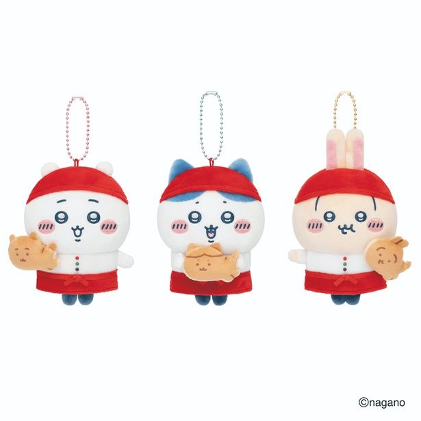 「ちいかわ焼き 店員さんなおみやげマスコット」(全3種、各1870円) (C)nagano