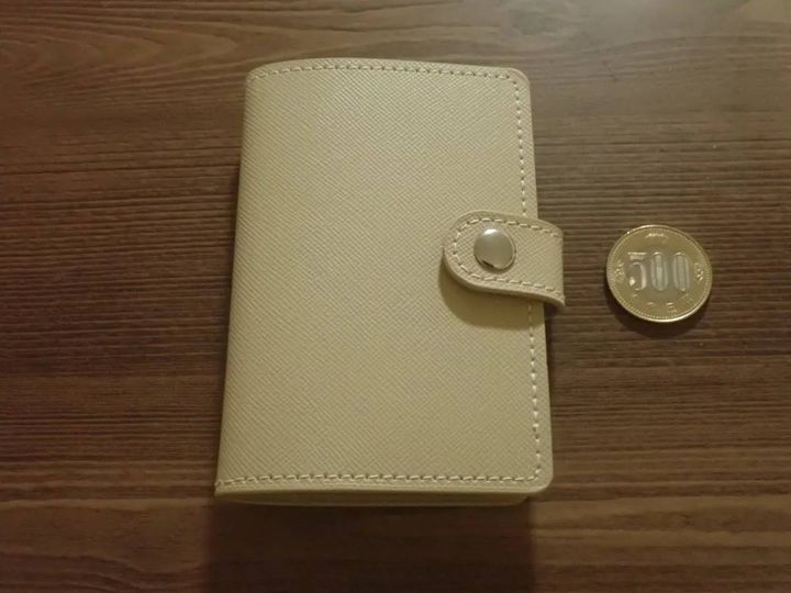 DAISO(ダイソー)：カードホルダー(ベージュ、20ポケット)