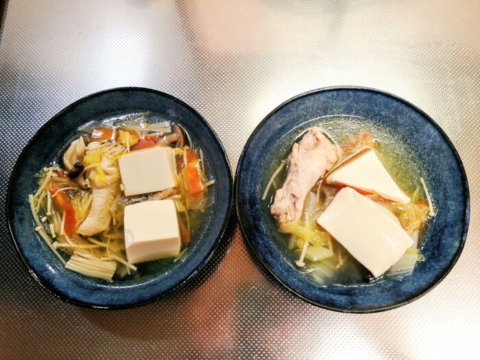 【豆腐の崩れにくい切り方】鍋料理でグチャグチャになりながちな絹ごし豆腐も箸でラクにつかめます♪