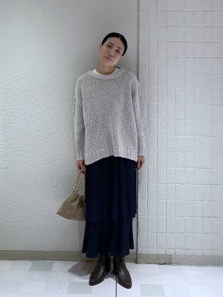 プリーツティアードスカートで華やかさUP