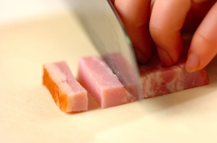 レモンクリームパスタの下準備1