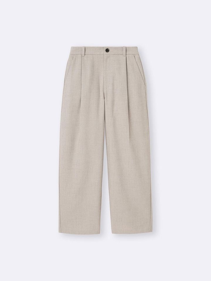 GUのワイドテーパードアンクルパンツ