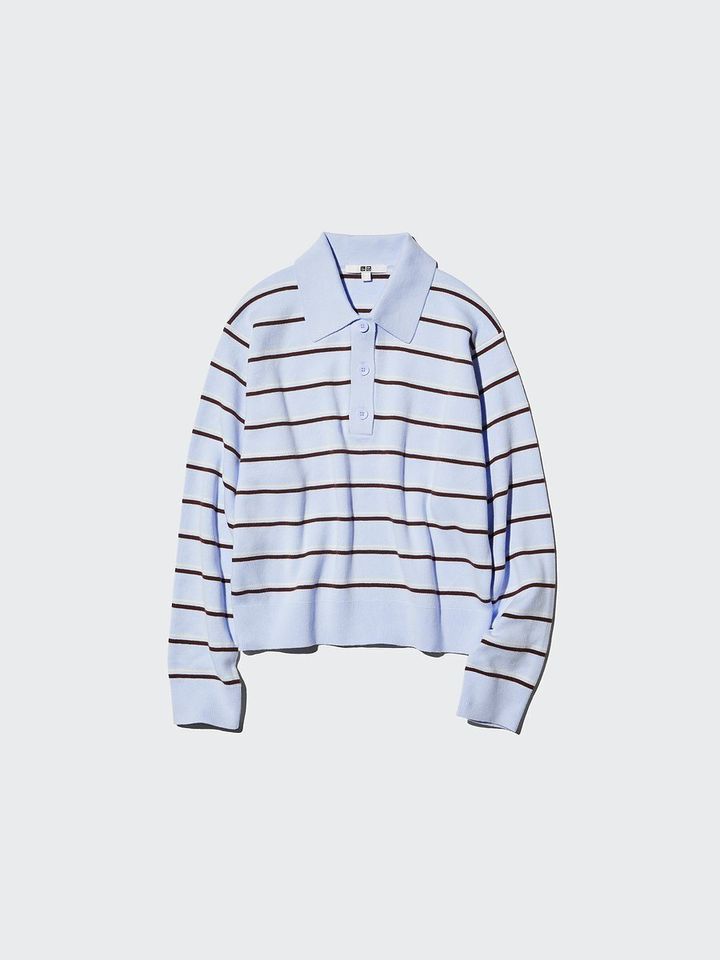 ユニクロのスムースコットンポロセーター