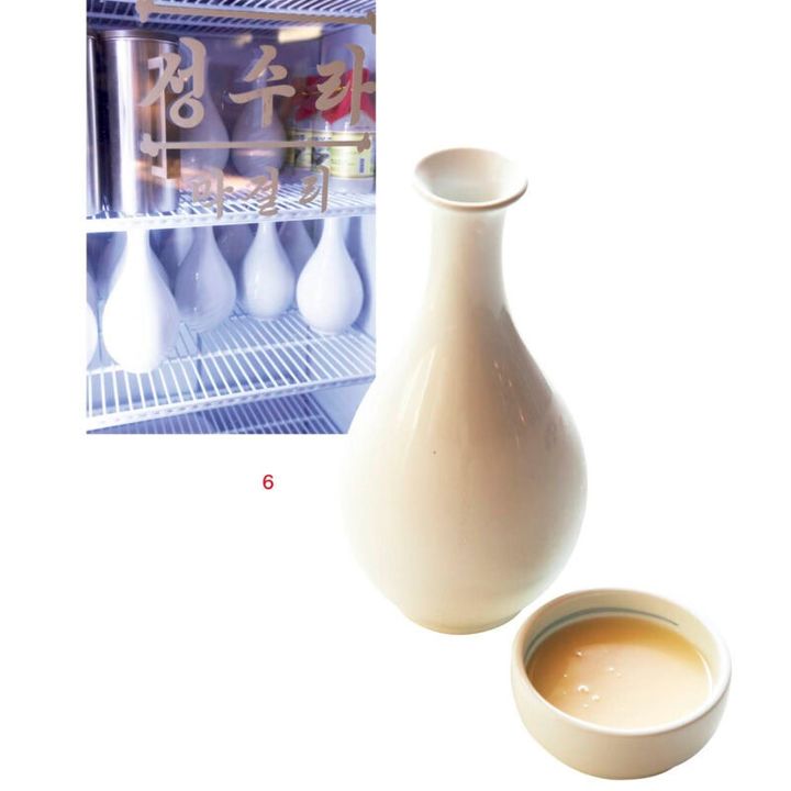 6.マッコリは6種類ありオリジナルのソンスラマッコリは800ｍLで₩6,000。 「微炭酸でそんなに甘くないから食事にも合う♡」