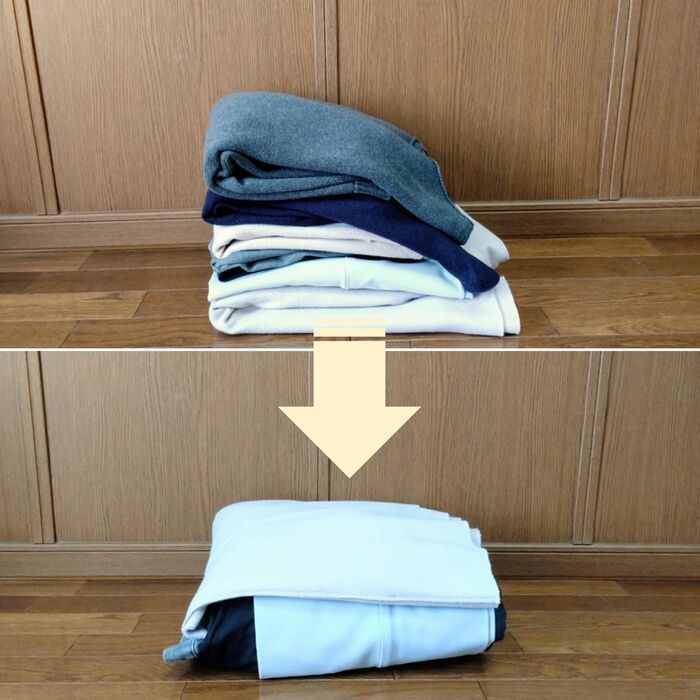 春の軽やかな旅に大助かり♡『洋服の持ち歩き方』かさばる衣類の厚みが1/2に！