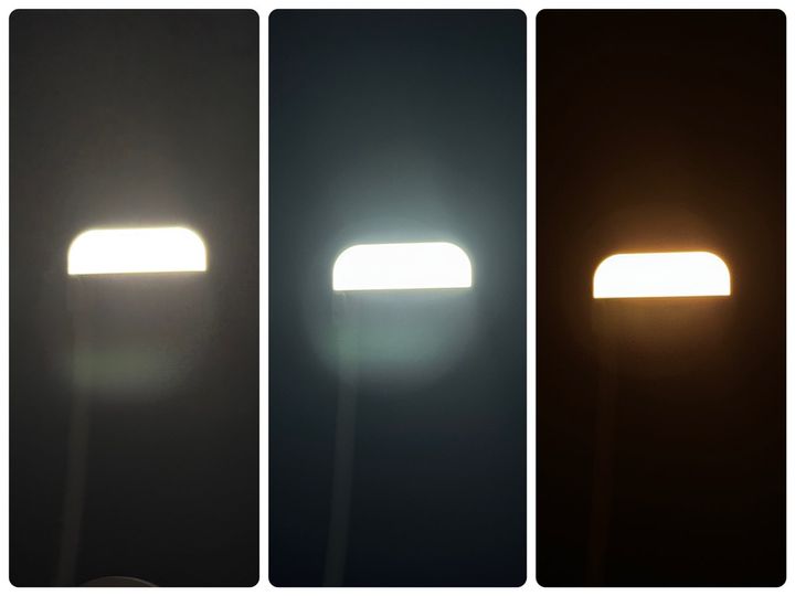 好みに合わせて3色のライトに切り替えられる