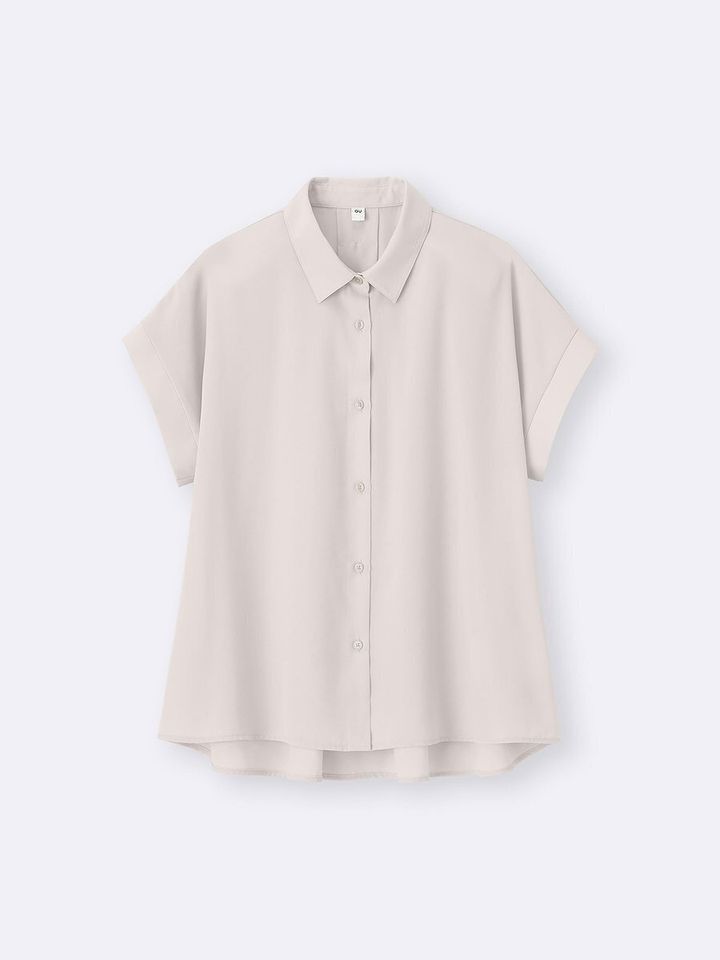 GUのドレープフレアシャツ