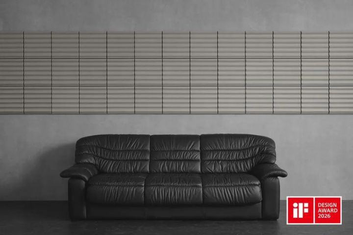再生パルプ100％でiF 2026初受賞！リブグラフィ「REBORN PULP 吸音パネル」 REBORN PULP 吸音パネル iF DESIGN AWARD 2026受賞製品