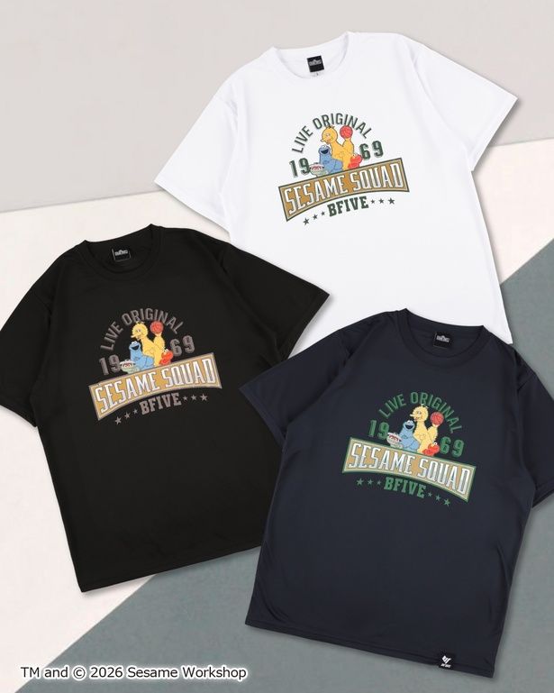 「SESAME STREET SQUAD TEE」(各4900円)