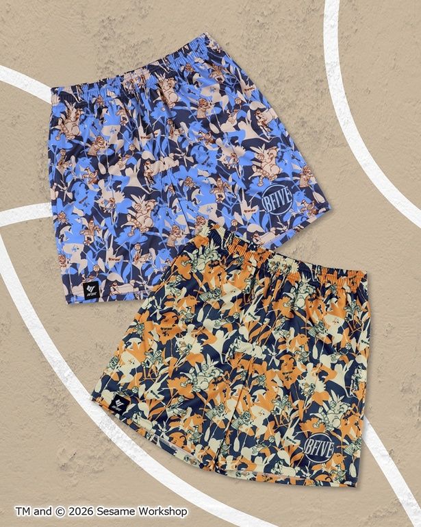 「SESAME STREET BOTANICAL SHORTS」(各5900円)