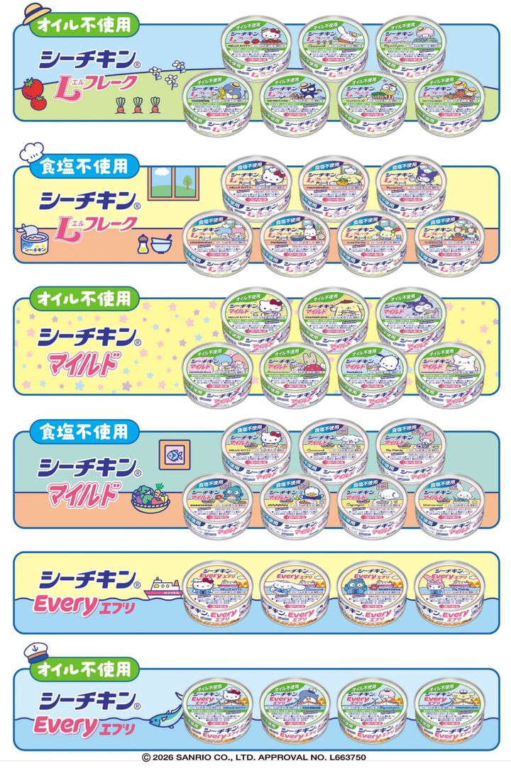 シーチキン×サンリオキャラクターズ 全ラインアップ