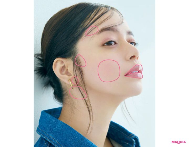 ペールピンクのリップ＆チークコスメにおすすめのメイク やり方