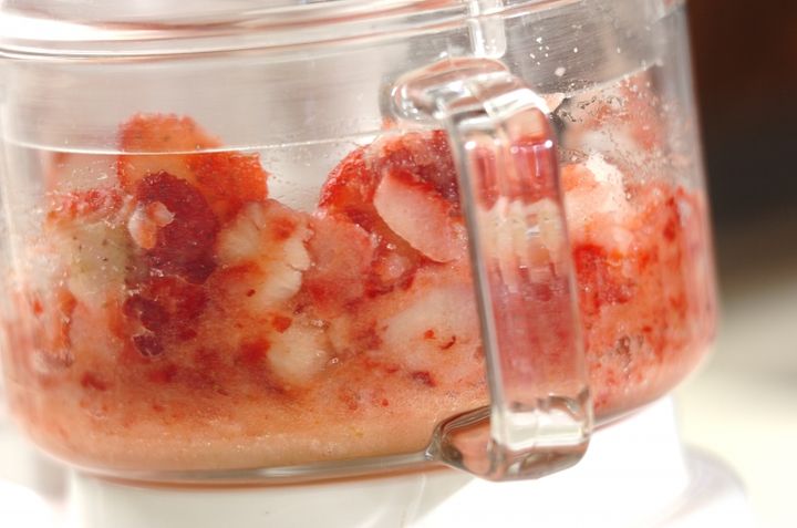 イチゴのソルベの作り方1