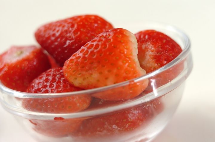 イチゴのソルベの下準備1