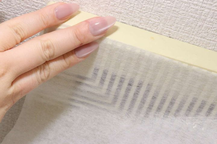 換気口粘着抗菌フィルター（日本製、30cm×30cm、角型、1枚） 取り付け方法