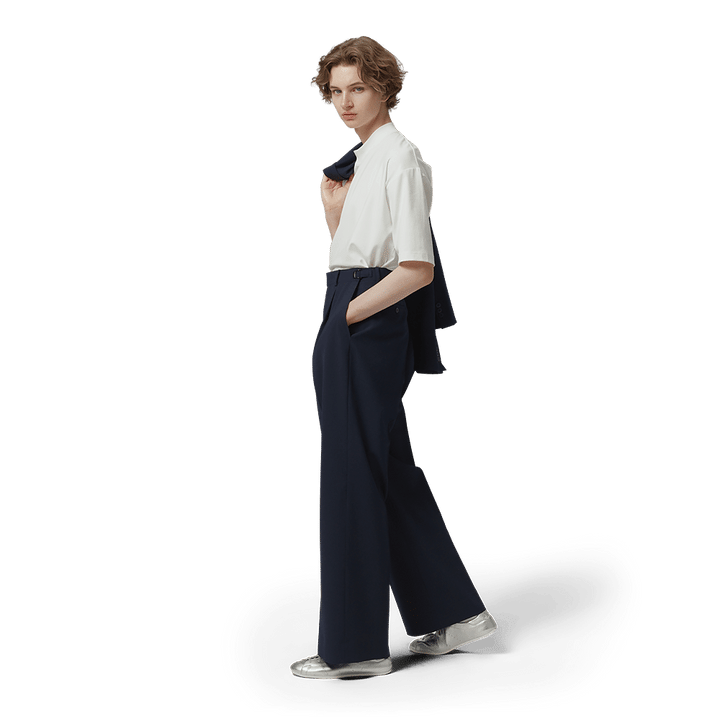 WIDE PANTS SUIT BIZ-CASUAL STYLE