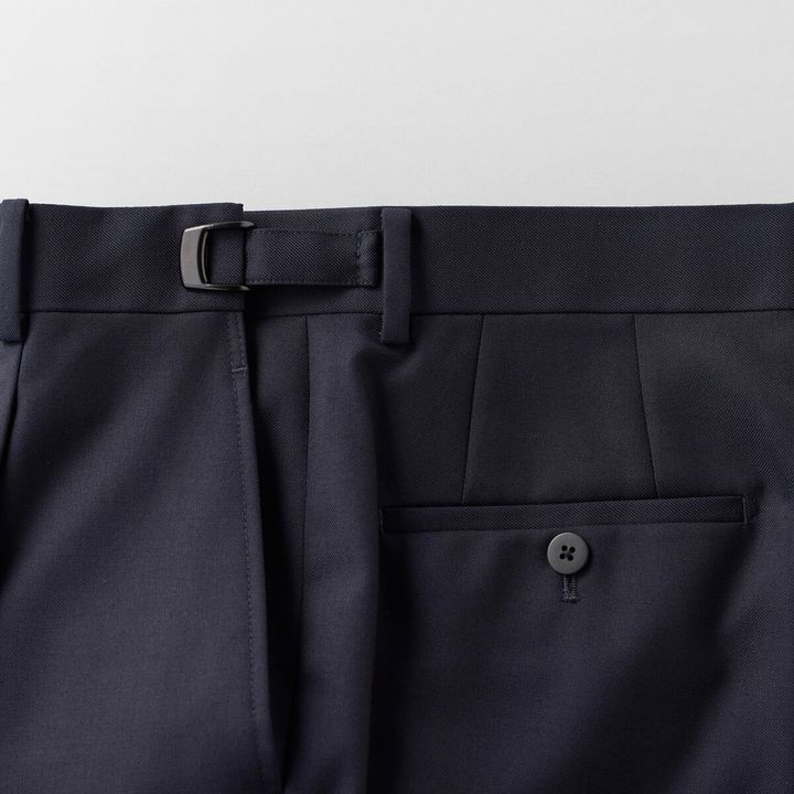 スーツセレクト ワイドパンツスーツ パンツ ウエストアジャスター