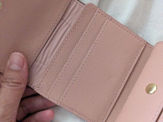 VIS フラワーカット財布ミニ カードポケット アップ