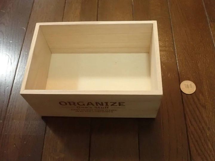 DAISO(ダイソー)：スタッキングウッドボックス(B)