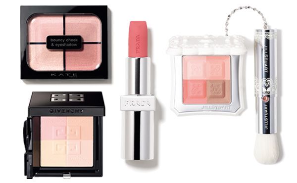 ケイト バウンシーチークシャドウ／プリズム･リーブル･プレストパウダー／モノクロームウェイトレス リップカラー（スムースナイロン）／プチパティスリー ミックスブラッシュ コンパクト