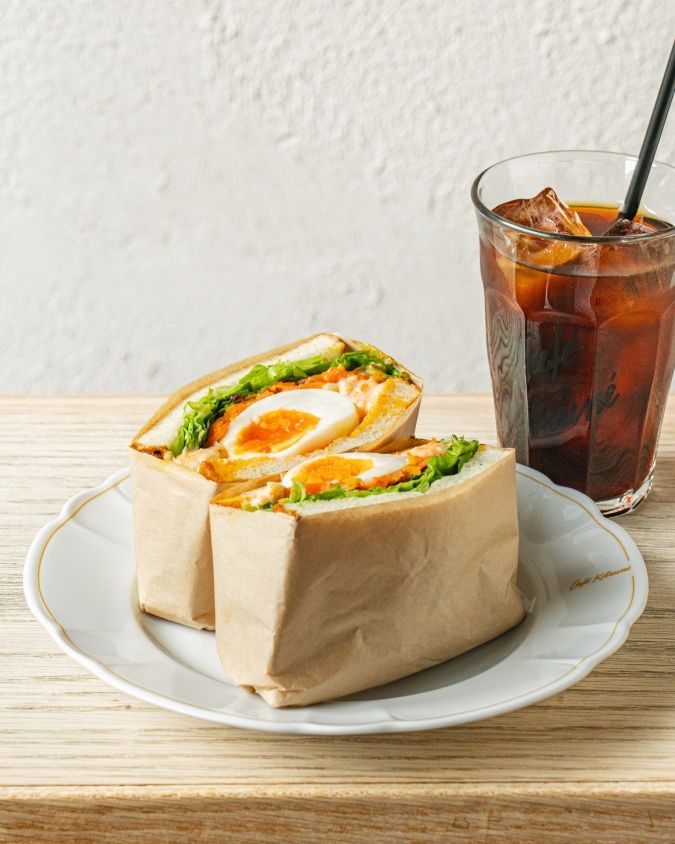カフェキツネ エッグ明太子サンドイッチ