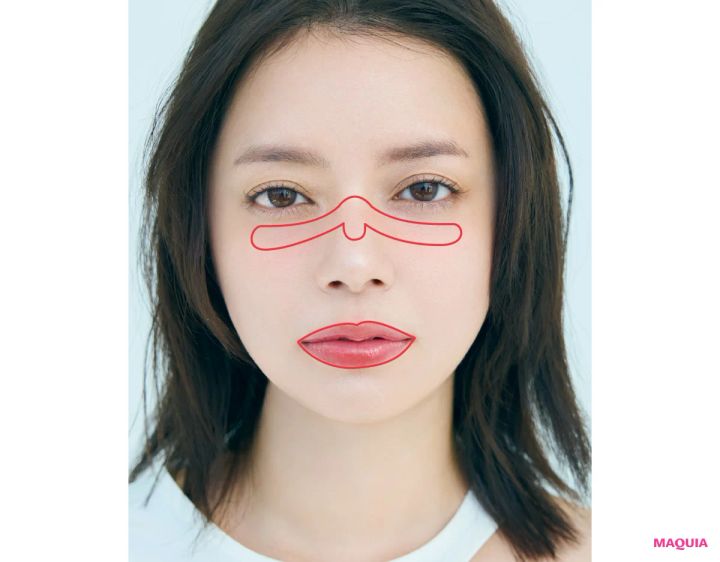 ツヤレッドのリップ＆チークコスメにおすすめのメイク ハウツー