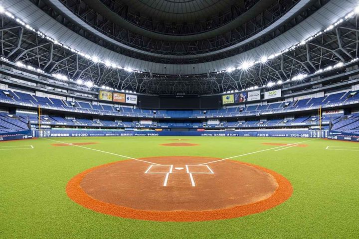 画像1: 京セラドーム大阪、ミズノの“野球専用人工芝”張り替え工事完了！グラウンドデザインも刷新…「近鉄時代」を思わせる懐かしの姿に