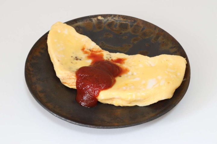 レンジで簡単！オムレツ 盛り付け