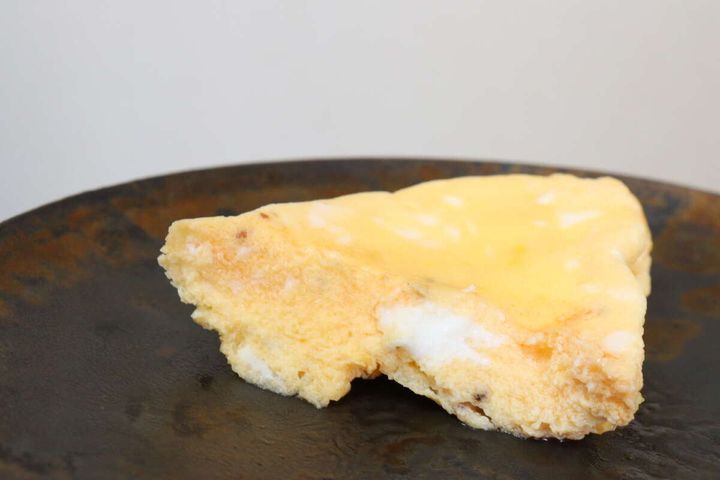 レンジで簡単！オムレツ 完成形の断面図