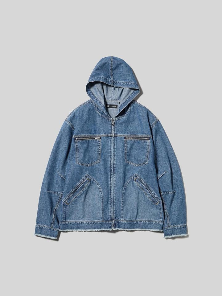 2026gu春女性おすすめメンズデニムジップアップパーカ