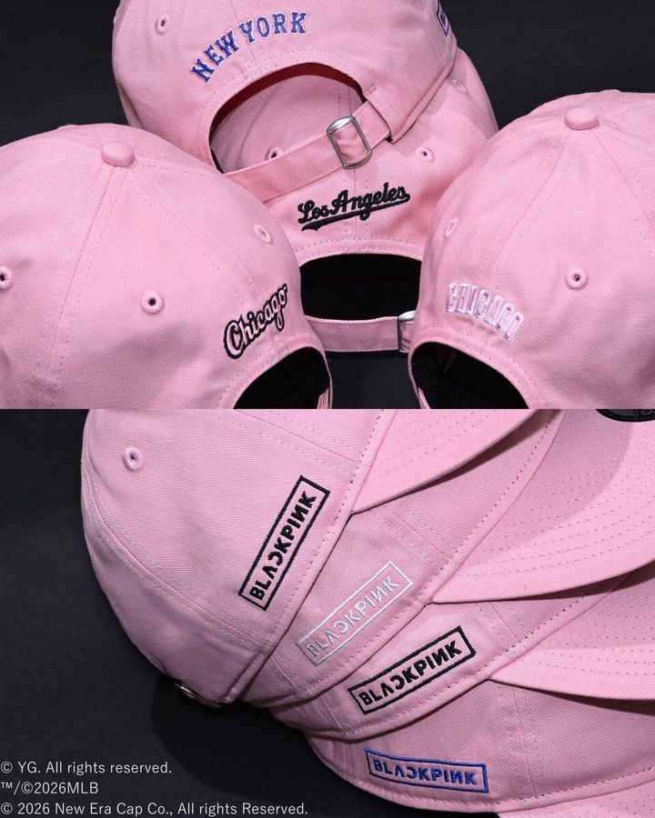 フロントに BLACKPINK のハートロゴをレイアウト、右サイドに BLACKPINK のボックスを配置したアイコニックなデザインに仕上げられている。