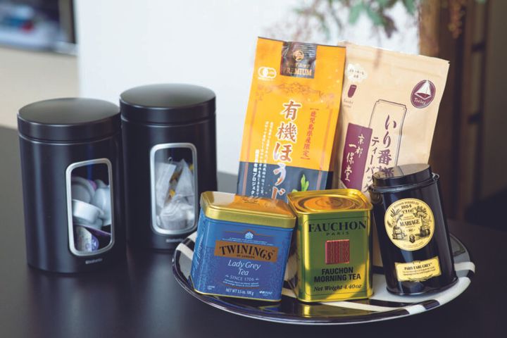 紅茶＆日本茶を飲みながら朝時間を満喫中♪