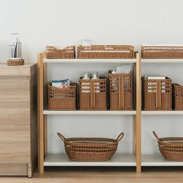 KEYUCA 洗えるPPラタンバスケット