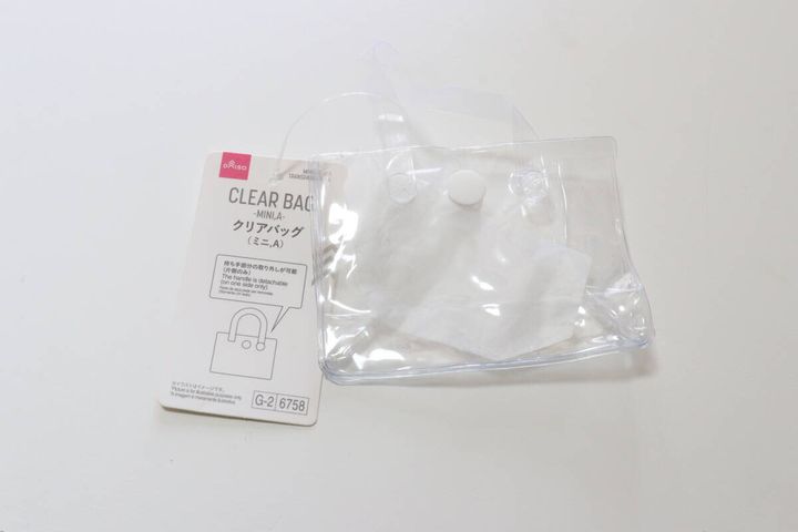 ダイソーのクリアバッグ ミニ Aのパッケージ